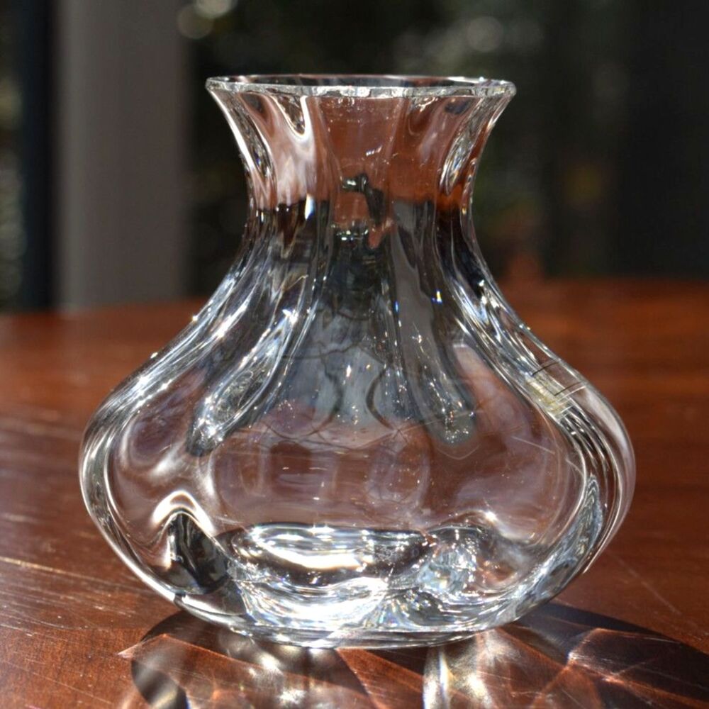 Saint Louis Crystal Touraine Vase – 10 cm Diameter x 9.5 cm Height